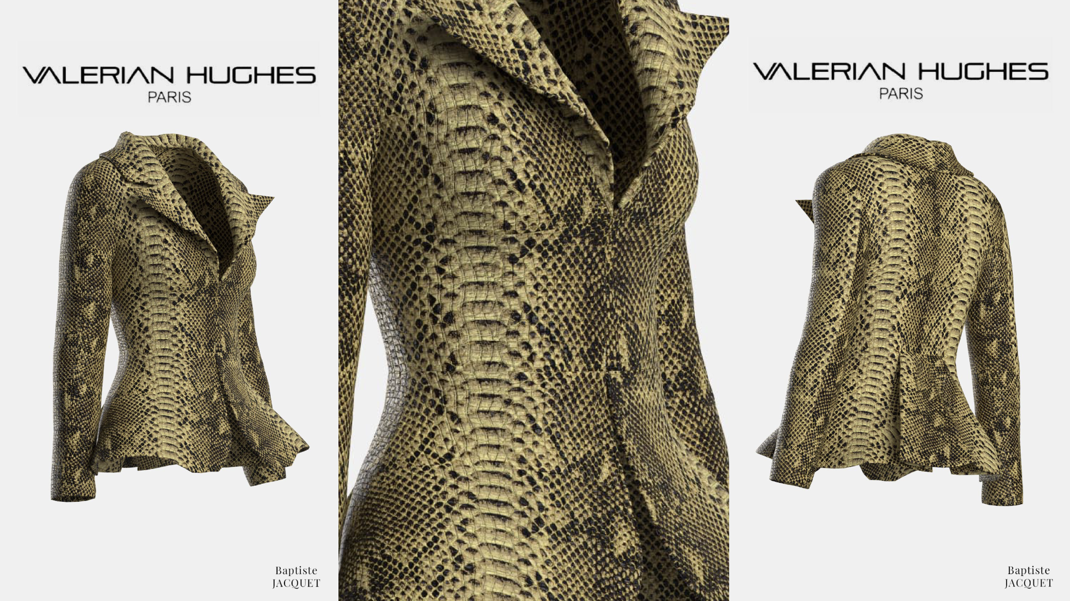 Guy Pontal esmod fashion student work digital fashion clo 3D baptiste Jacquet